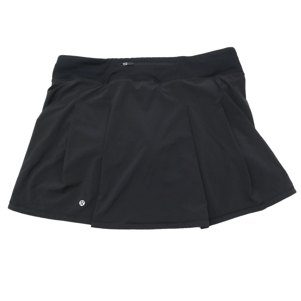 Lululemon Black Pleated Athletic Skort Tennis Running Golf Size 12